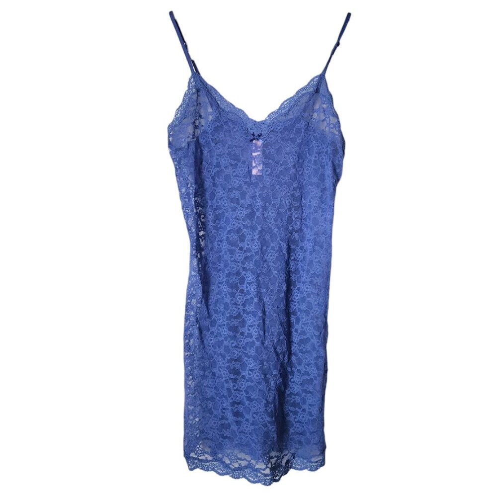 VICTORIA'S SECRET Y2K‎ Sheer Lace Mini dress in blue size M